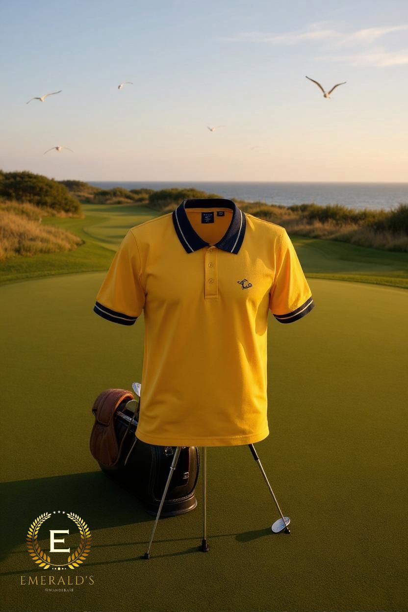 Premium Polo T-shirts (Yellow black)