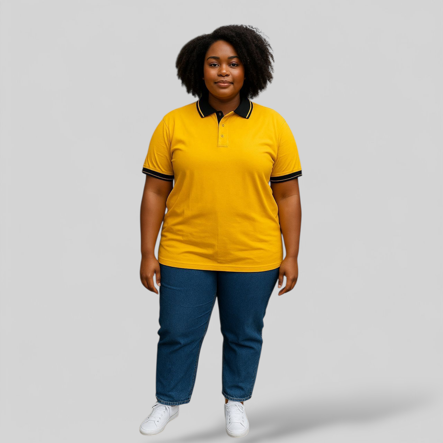 Premium Polo T-shirts (Yellow black)